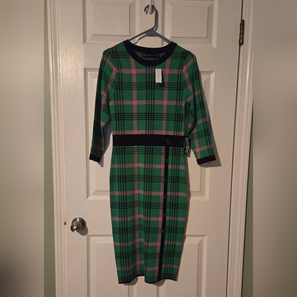New York & Company Green Trumpet Sweater Dress - Size Small - New With Tags